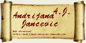 Andrijana Jančević vizit kartica